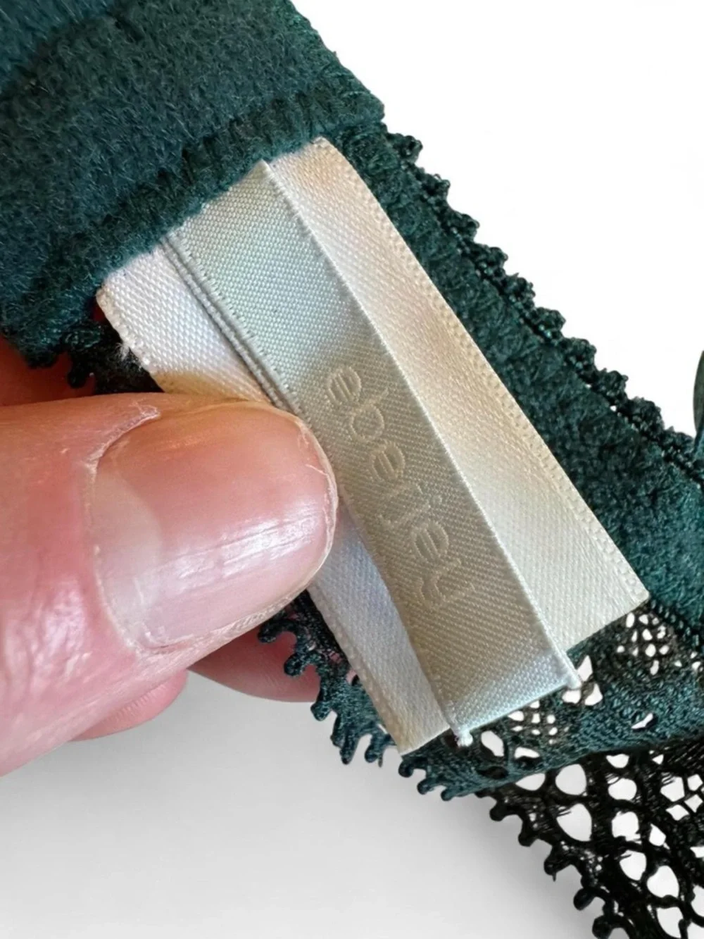 Eberjey Emerald Green Lace Bralette Triangle Bra M